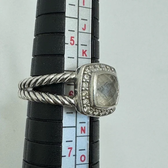 David yurman Albion Petite Ring with Semiprecious Stone & Diamonds - Picture 6 of 10